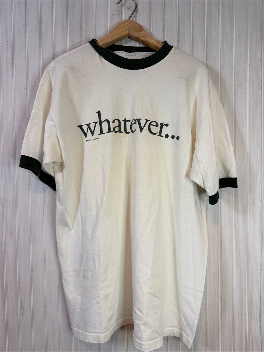 VINTAGE WHATEVER BILCAT RINGER TEE
